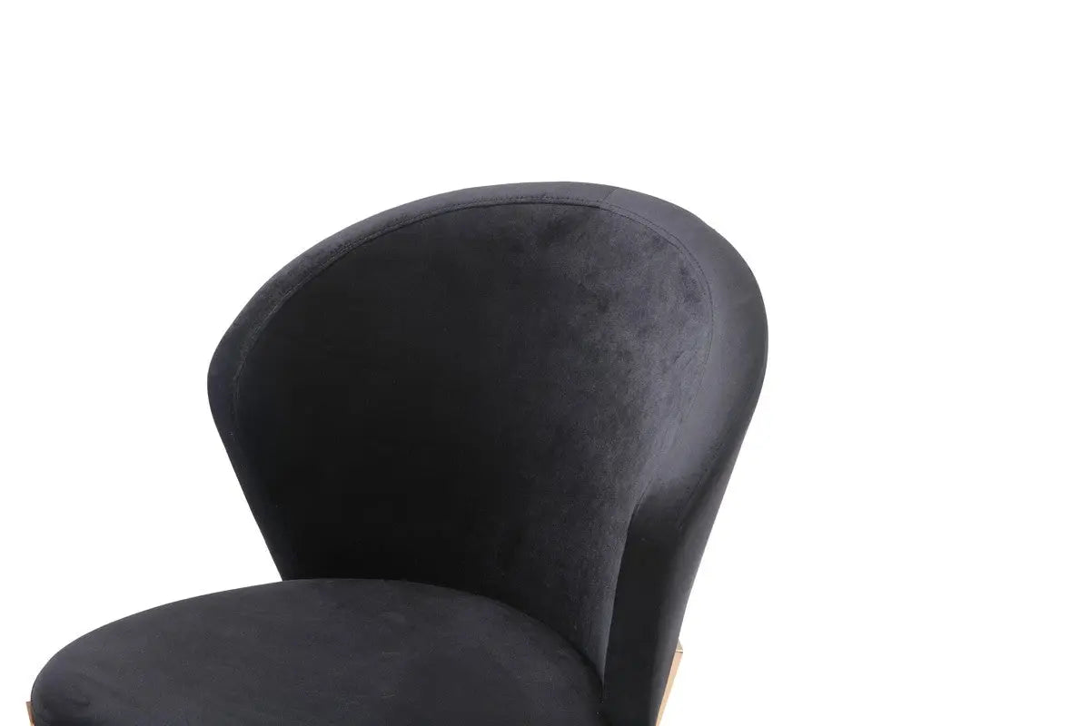 Vig Furniture - Modrest Nadia Modern Black Velvet & Rosegold Dining Chair (Set Of 2) - Vgvcb209-Blkrg