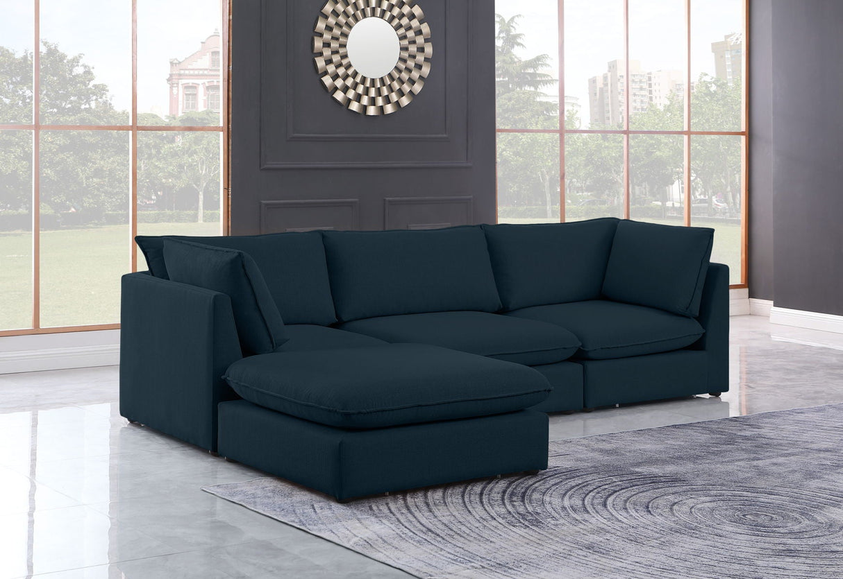 Mackenzie - Modular Sectional 4 Piece - Navy - Home Elegance USA