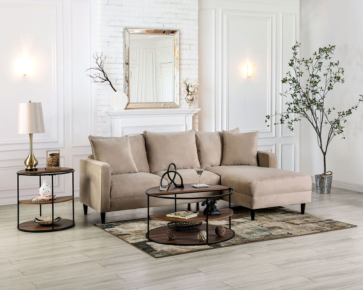 Koniz - Sectional - Beige - Home Elegance USA