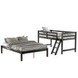 Twin over full bunk bed (Espresso) ( old sku: WF193722AAP ) - Home Elegance USA