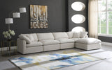 Plush - Cloud Modular Sectional 5 Piece - Cream - Fabric - Home Elegance USA