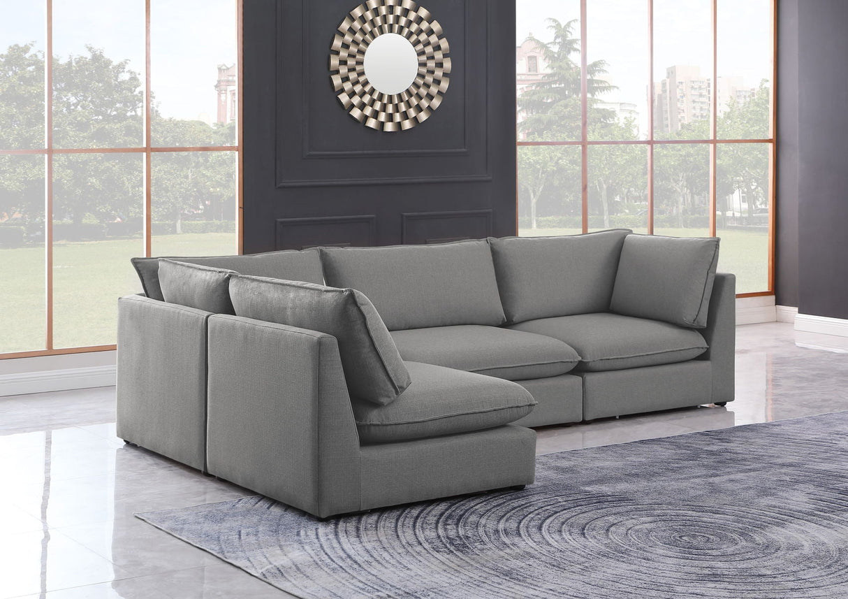 Mackenzie - Modular Sectional 4 Piece - Gray - Home Elegance USA