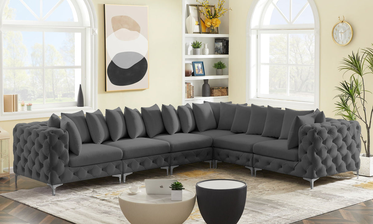 Tremblay - Modular Sectional 6 Piece - Gray - Fabric - Home Elegance USA