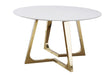 Dining Table - White And Gold - Home Elegance USA