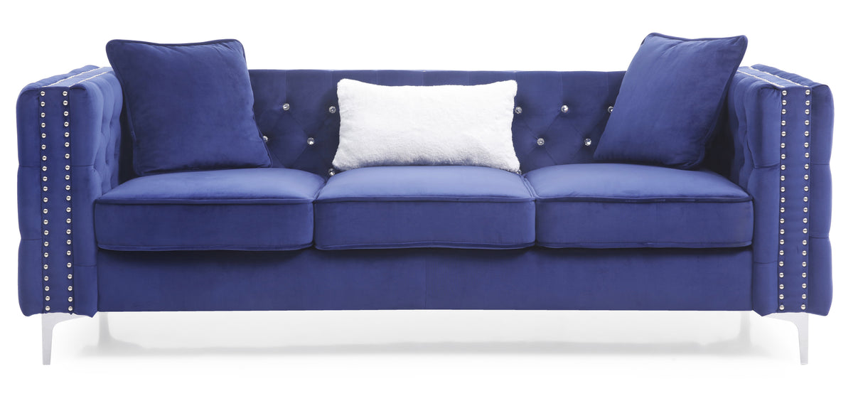 Glory Furniture Paige G829A-S Sofa , BLUE - Home Elegance USA