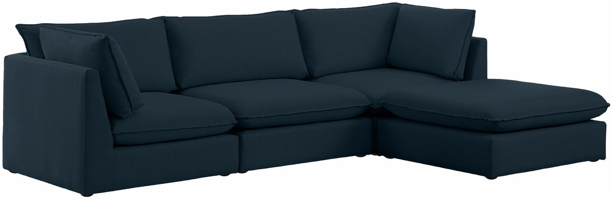 Mackenzie - Modular Sectional 4 Piece - Navy - Home Elegance USA