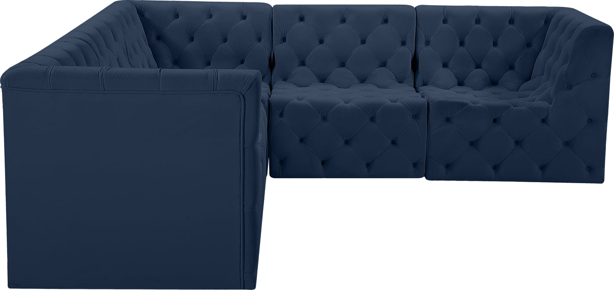 Tuft - Modular Sectional 5 Piece - Navy - Home Elegance USA