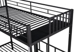 Triple twin bunk bed, can be separated into 3 twin beds - Home Elegance USA