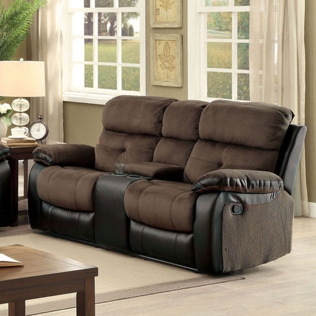 Hadley - Sofa & Loveseat - Brown / Black - Home Elegance USA