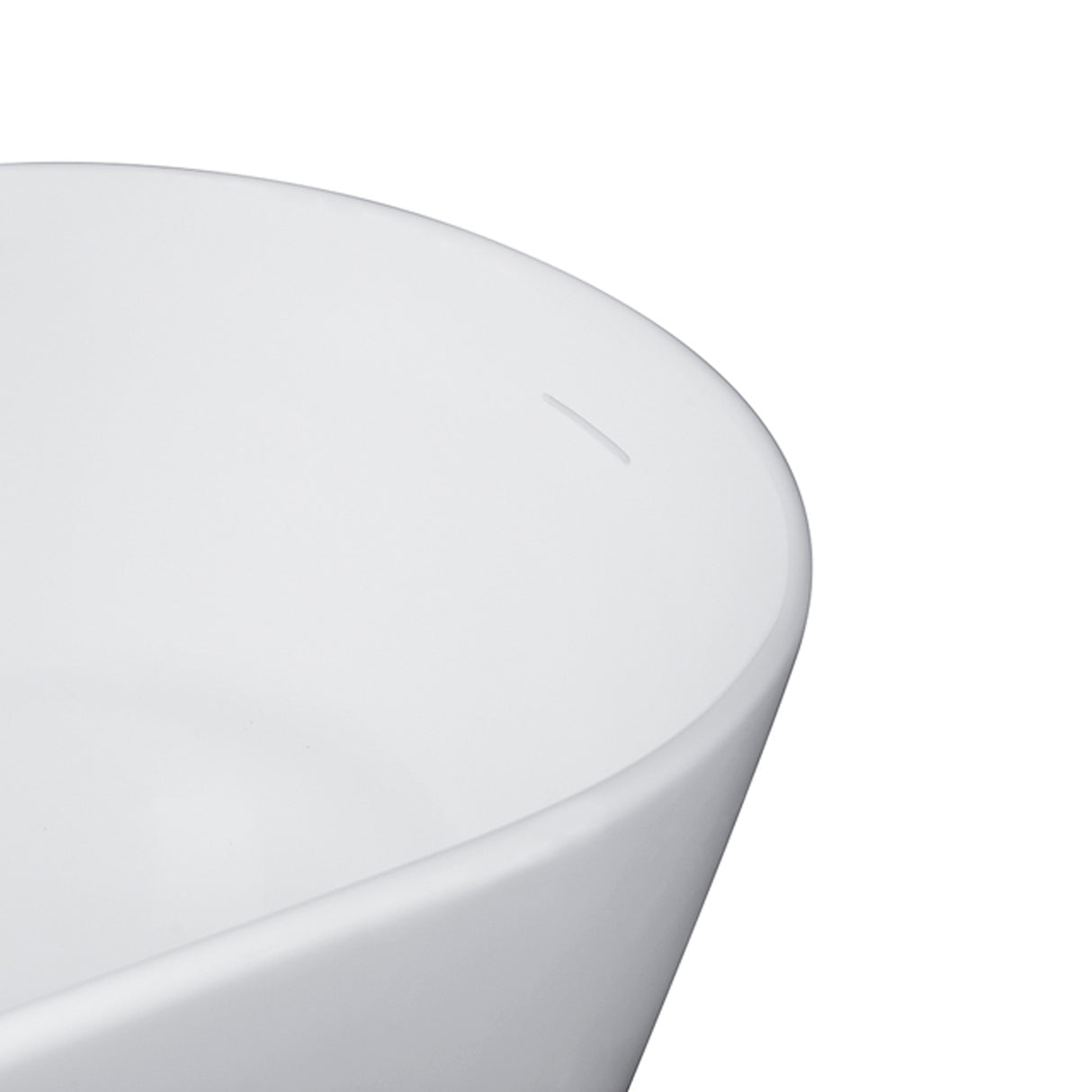 67 - inch solid surface soaking bathtub with overflow for bathroom - W161370501 - image - 7