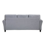 Modern Living Room Sofa Set Linen Upholstered Couch Furniture for Home or Office ,Light Grey-Blue,(1+2+3-Seat,Old Sku:SG000373AAA) Home Elegance USA