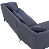 102" L shape Sectional Sofa Couch with Chaise Lounge for Living room/ Office, Metal Legs,Dark Grey - W876S00090 - image - 11