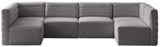 Quincy - Modular Sectional 6 Piece - Grey - Fabric - Home Elegance USA