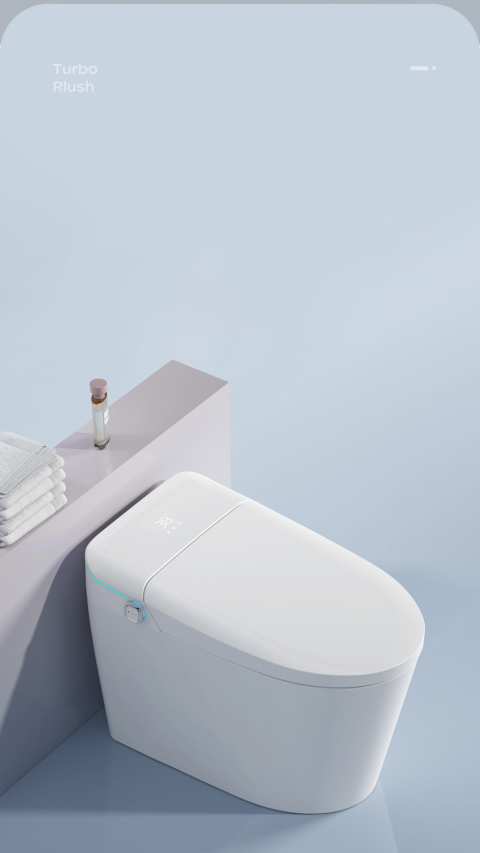Smart Toilet with Auto Flush, Warm Water and Heated Seat, Modern Tankless Toilet with Remote Control
