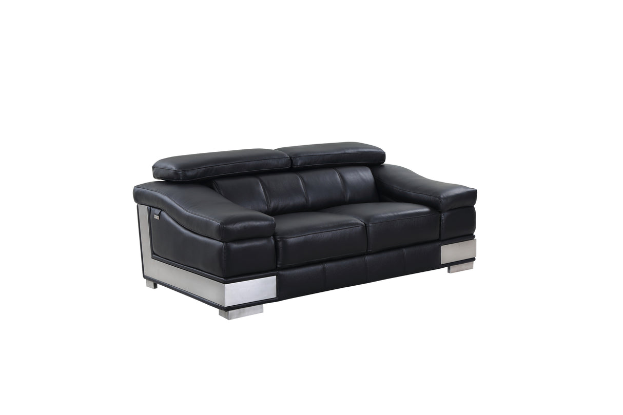 Top Grain Italian Leather Loveseat Home Elegance USA