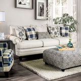 Nash - Sofa & Loveseat - Ivory - Home Elegance USA