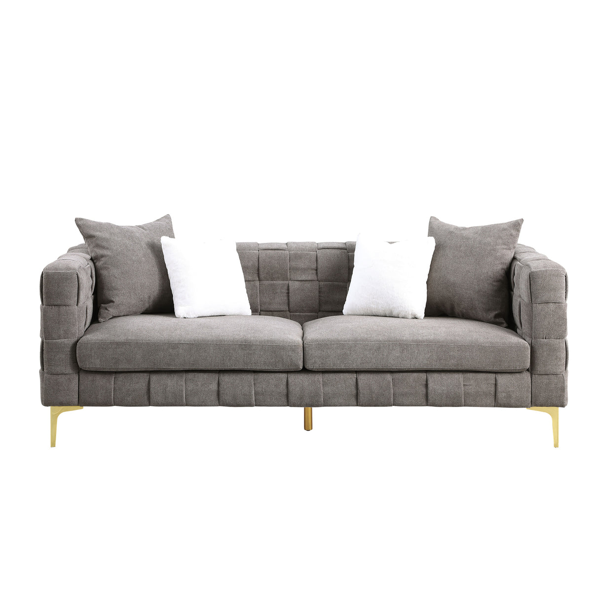 Deepth 35", length 85" weave sofa ,contemporary new concept sofa.handcrafted weave sofa. 3 seater - W1099S00060 - Home Elegance USA - 12