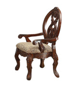 ACME Rovledo Arm Chair (Set-2) in Fabric & Cherry 60803 - Home Elegance USA