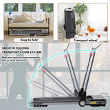 2.5HP Horizontally Foldable Electric Treadmill Motorized Running Machine ,Silver