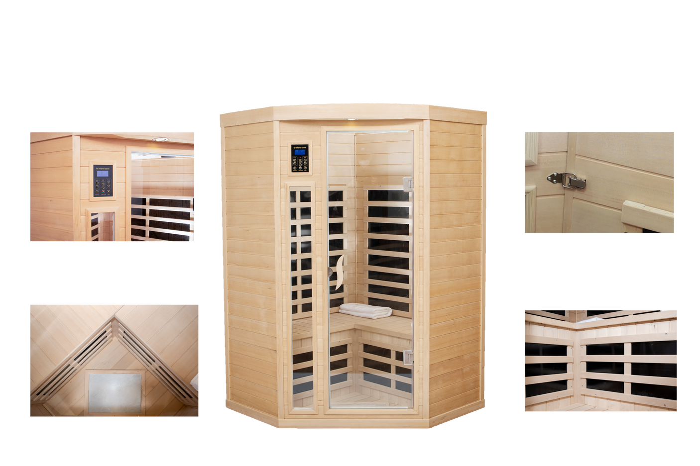 Pentagonal hemlock sauna room
