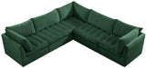 Jacob - Modular Sectional 5 Piece - Green - Fabric - Home Elegance USA