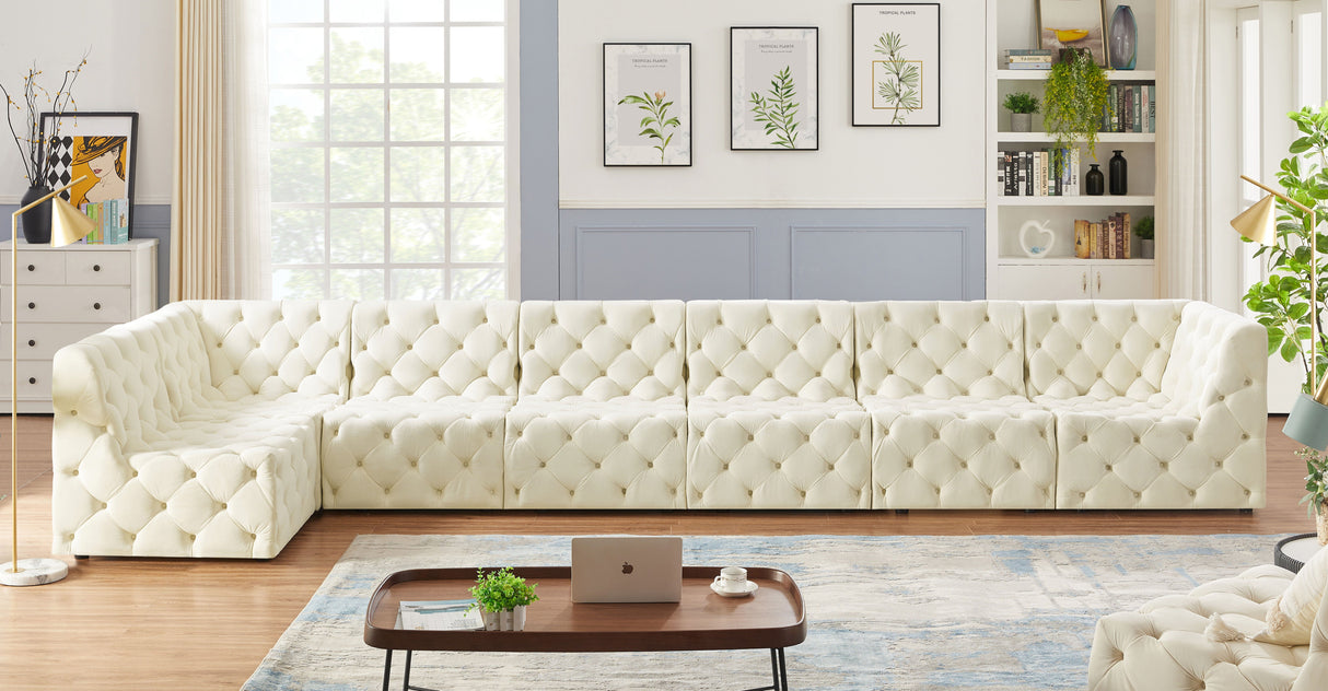 Tuft - Modular Sectional 7 Piece - Cream - Home Elegance USA