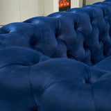 Modern velvet sofa BLUE color Home Elegance USA