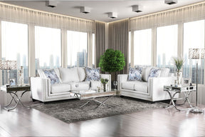 Ilse - Sofa & Loveseat - Off-White / Blue