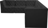 Tuft - Modular Sectional 6 Piece - Black - Fabric - Home Elegance USA