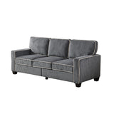 Living Room Sofa with Storage Dark Grey Corduroy - Home Elegance USA