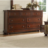 Galaxy Home Austin Seven Drawers Dresser Made with Wood in Dark Walnut - Home Elegance USA