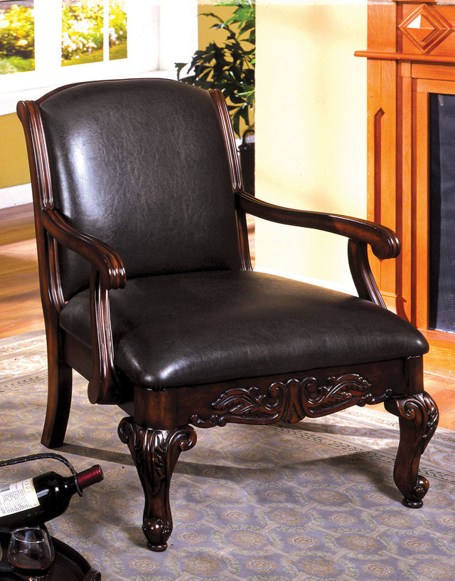 Sheffield - Accent Chair - Antique Dark Cherry - Home Elegance USA
