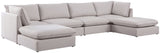 Mackenzie - Modular Sectional 6 Piece - Beige - Fabric - Modern & Contemporary - Home Elegance USA