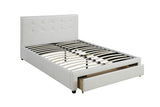 Bedroom Furniture White Storage Under Bed Full Size bed Faux Leather upholstered - Home Elegance USA