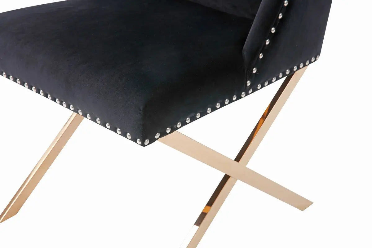 Vig Furniture - Modrest Alexia Modern Black & Rosegold Dining Chair - Vgvcb8356-Blk