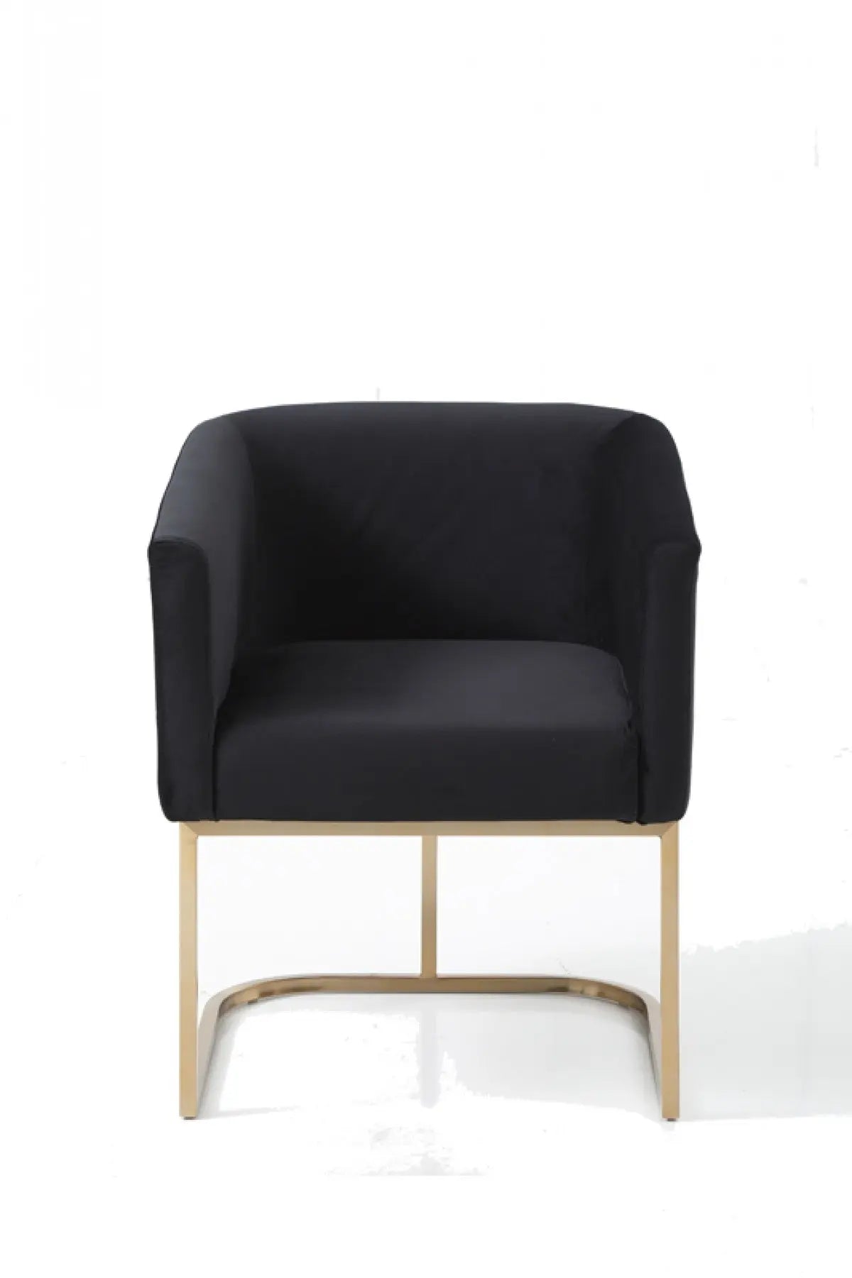 Vig Furniture - Modrest Yukon Modern Black Velvet & Gold Dining Chair - Vgvcb8362-Blkgld