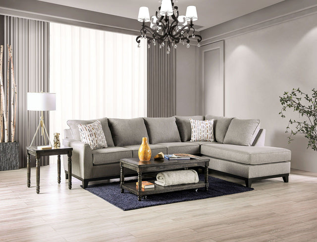 Lantwit - Sectional - Light Gray - Home Elegance USA