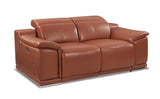 Global United Genuine Italian Leather Power Reclining Loveseat