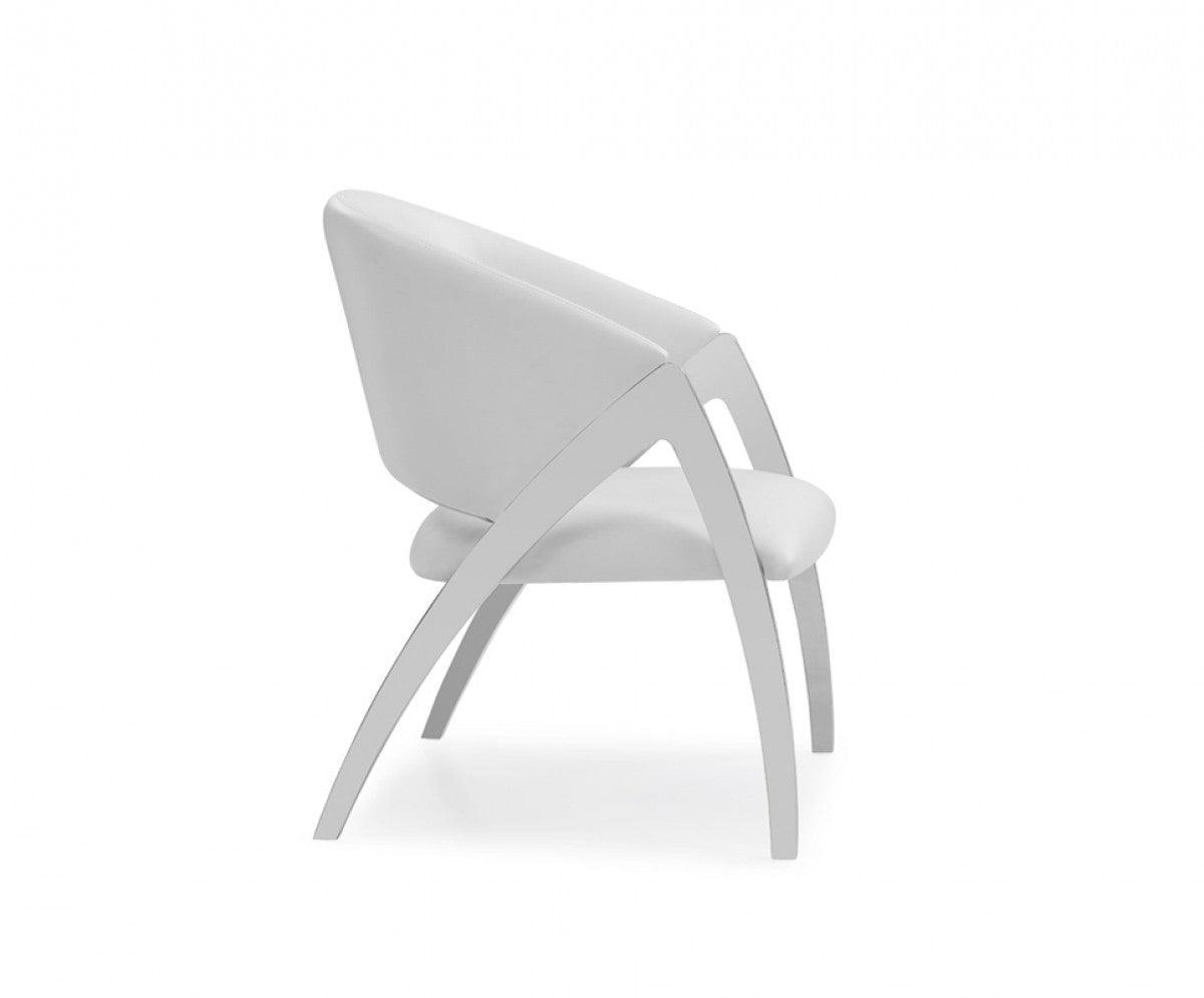Vig Furniture - Modrest Rabia Modern White Leatherette Accent Chair - Vgvcb899A-Wht