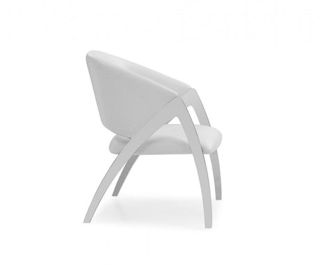 Modrest Rabia Modern White Leatherette Accent Chair Vgvcb899A-Wht