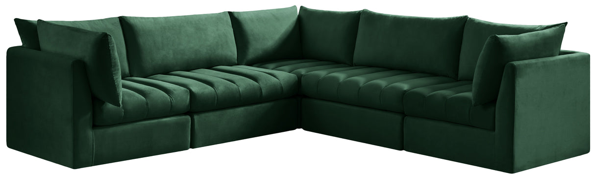 Jacob - Modular Sectional 5 Piece - Green - Fabric - Home Elegance USA