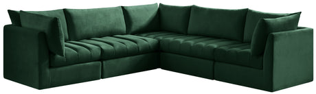 Jacob - Modular Sectional 5 Piece - Green - Fabric - Home Elegance USA