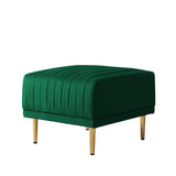 Modern Accent Chair Roll Arm Fabric Chairs, Contemporary Leisure Side Chair, Armchair for Living Room or Bedroom with Metal Legs, Upholstered Single Sofa Club Chair Green Home Elegance USA