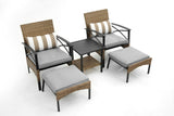 KD Wicker Rattan Sofa Set Garden Chair Pool Lounge Chair Outdoor Patio Furniture Set