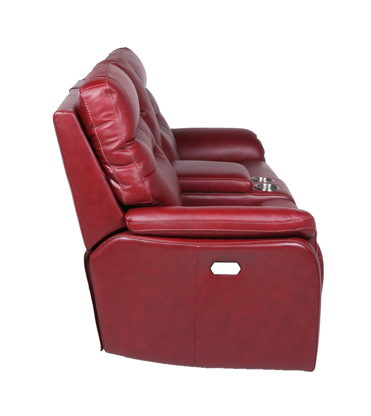 Top-Grain Leather Motion Set: Decadent Comfort, Contemporary Style, Wine or Coffee Color, Reclining with USB Control Panel - Home Elegance USA