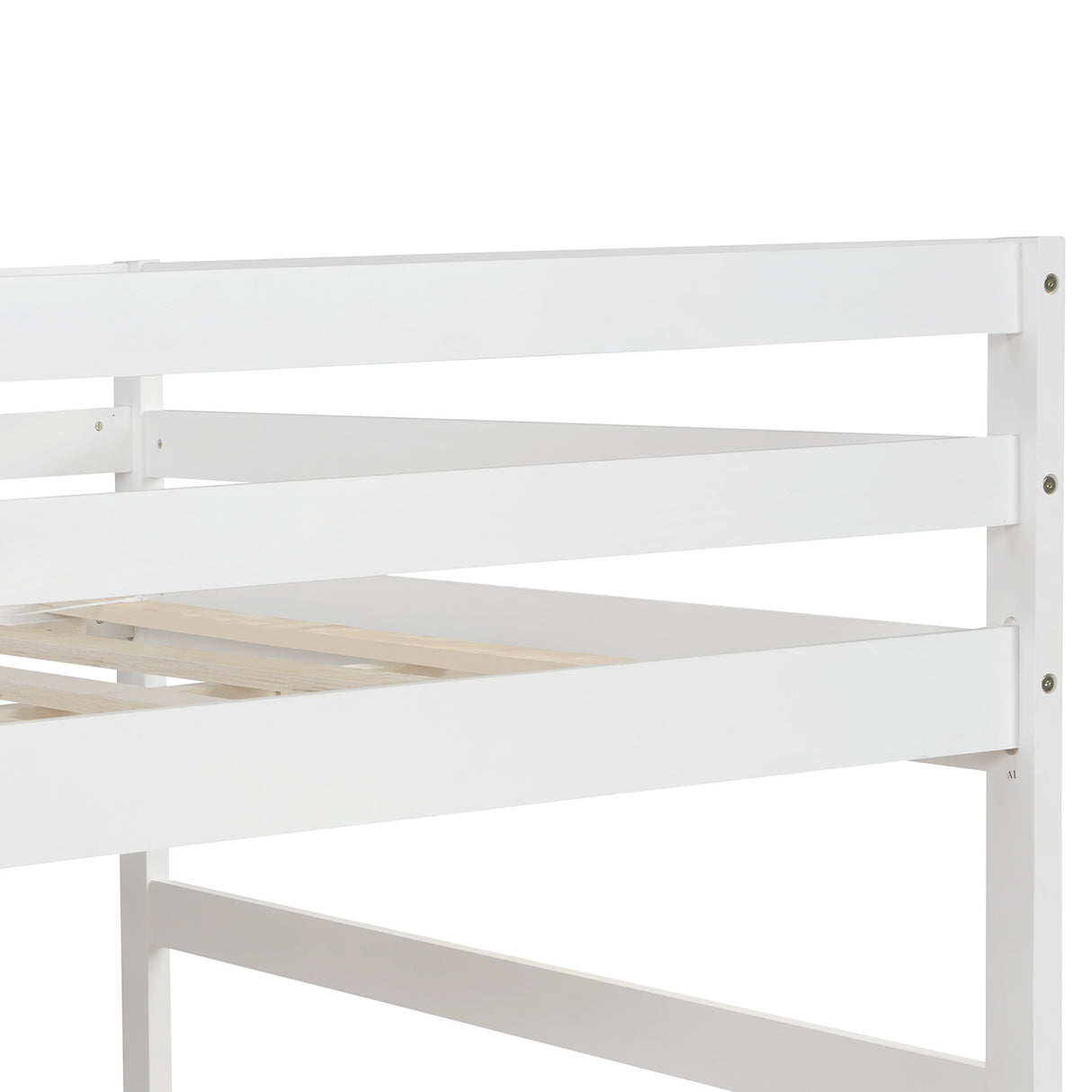 Full over Full Bunk Bed with Twin Size Trundle (White)(OLD SKU :LP000033AAK) - Home Elegance USA