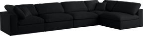 Serene - Cloud Modular Sectional 5 Piece - Black - Fabric