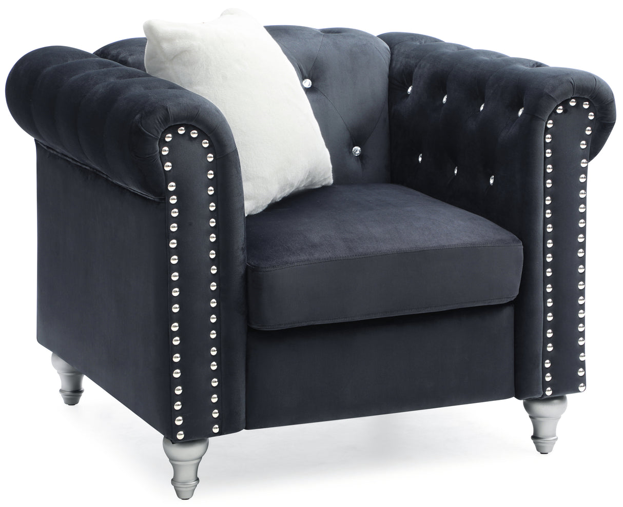 Glory Furniture Raisa G863A-C Chair , BLACK - Home Elegance USA