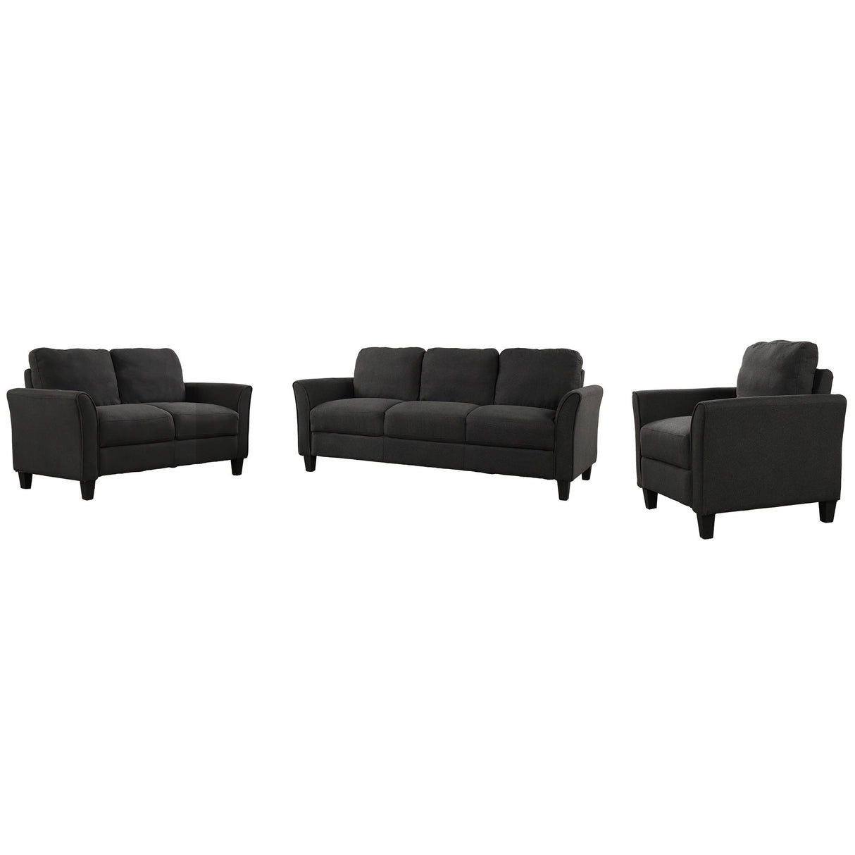 U_STYLE Polyester-blend 3 Pieces Sofa Set Home Elegance USA