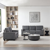 Living Room Sofa set 2+3 seat Dark Grey Corduroy Home Elegance USA